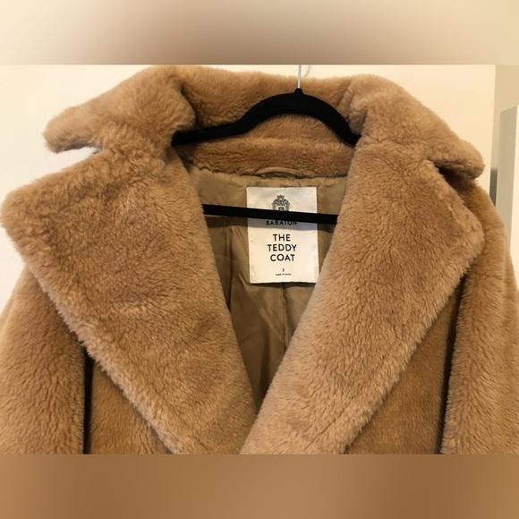 ARITZIA BABATON ATELIER TEDDY COAT SHORT BROWN CAMEL SIZE 2 MEDIUM LARGE WOOL - Picture 4 of 10